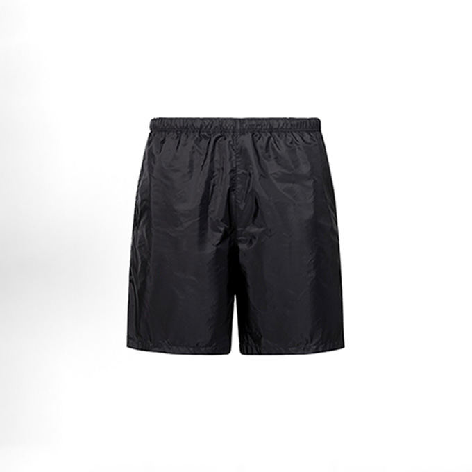 prada triangle logo back pocket lightweight recycled nylon shorts